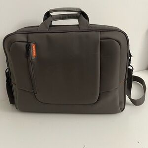 Brinch Slim Gray Laptop Bag Briefcase with Shoulder Strap